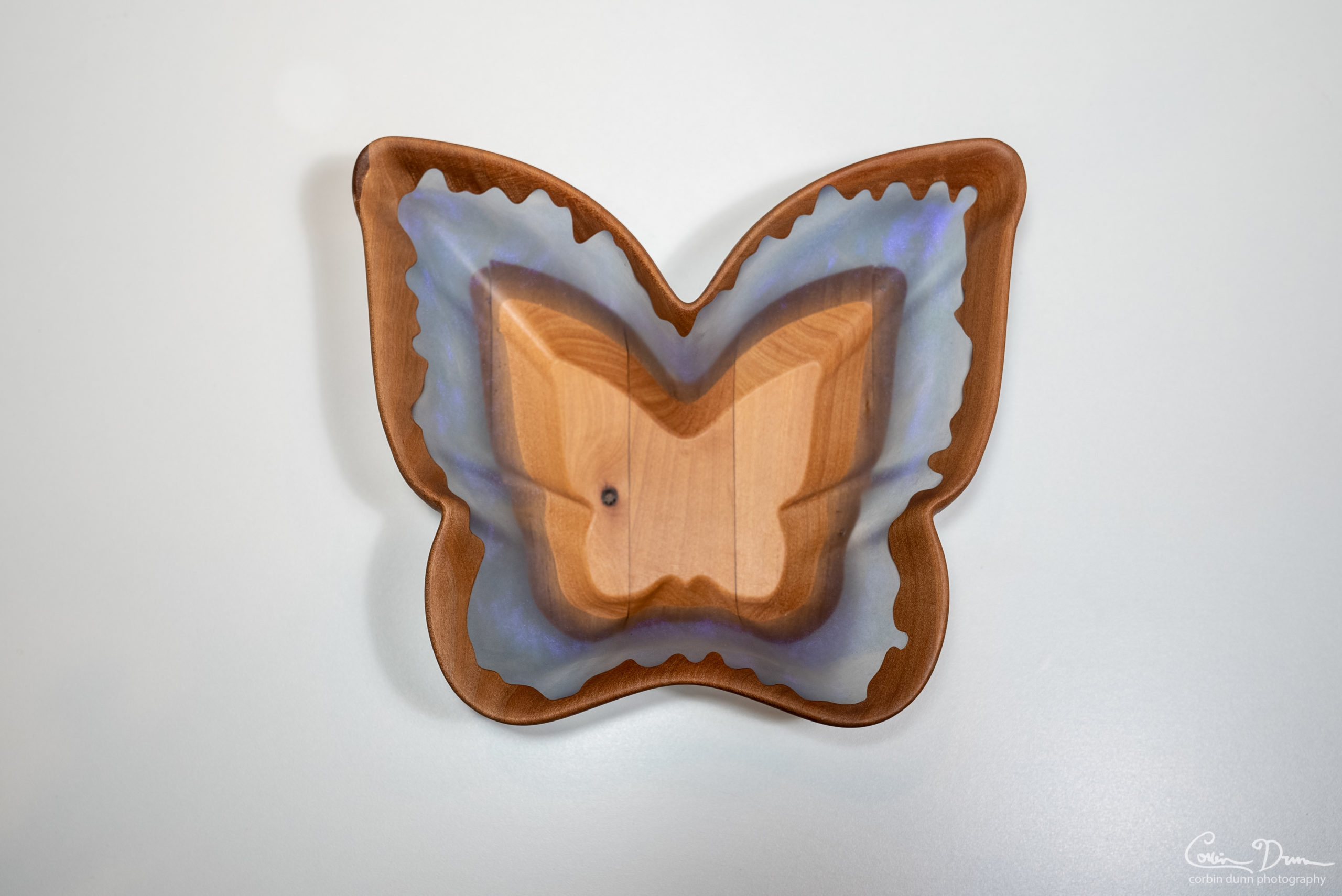 Butterfly Bowl - Translucent Purple with Madrone Bottom & Drips - Image 2