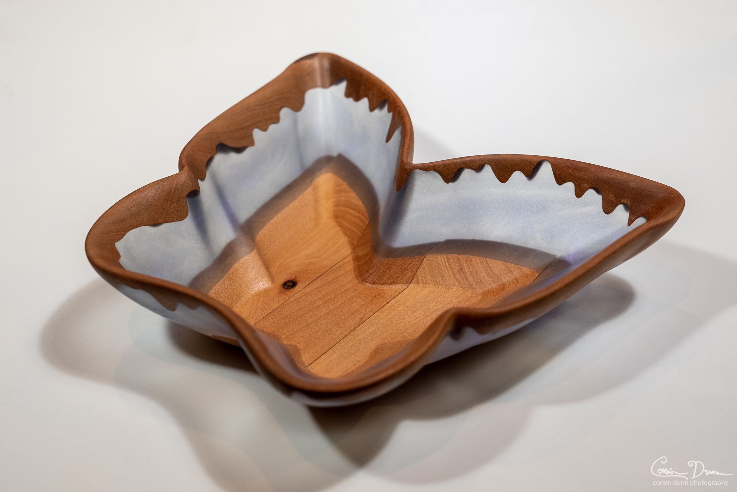 Butterfly Bowl - Translucent Purple with Madrone Bottom & Drips - Image 4