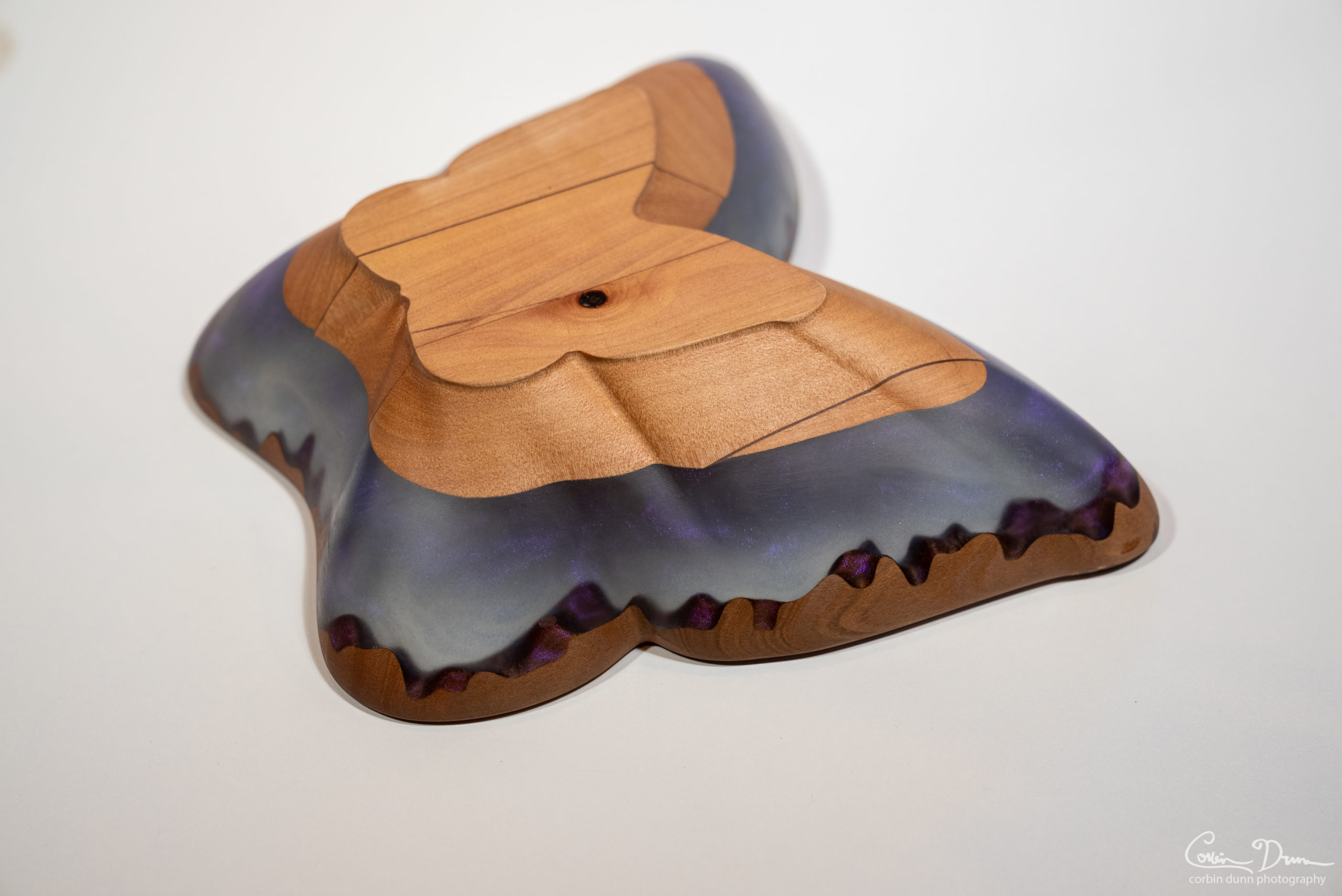 Butterfly Bowl - Translucent Purple with Madrone Bottom & Drips - Image 8