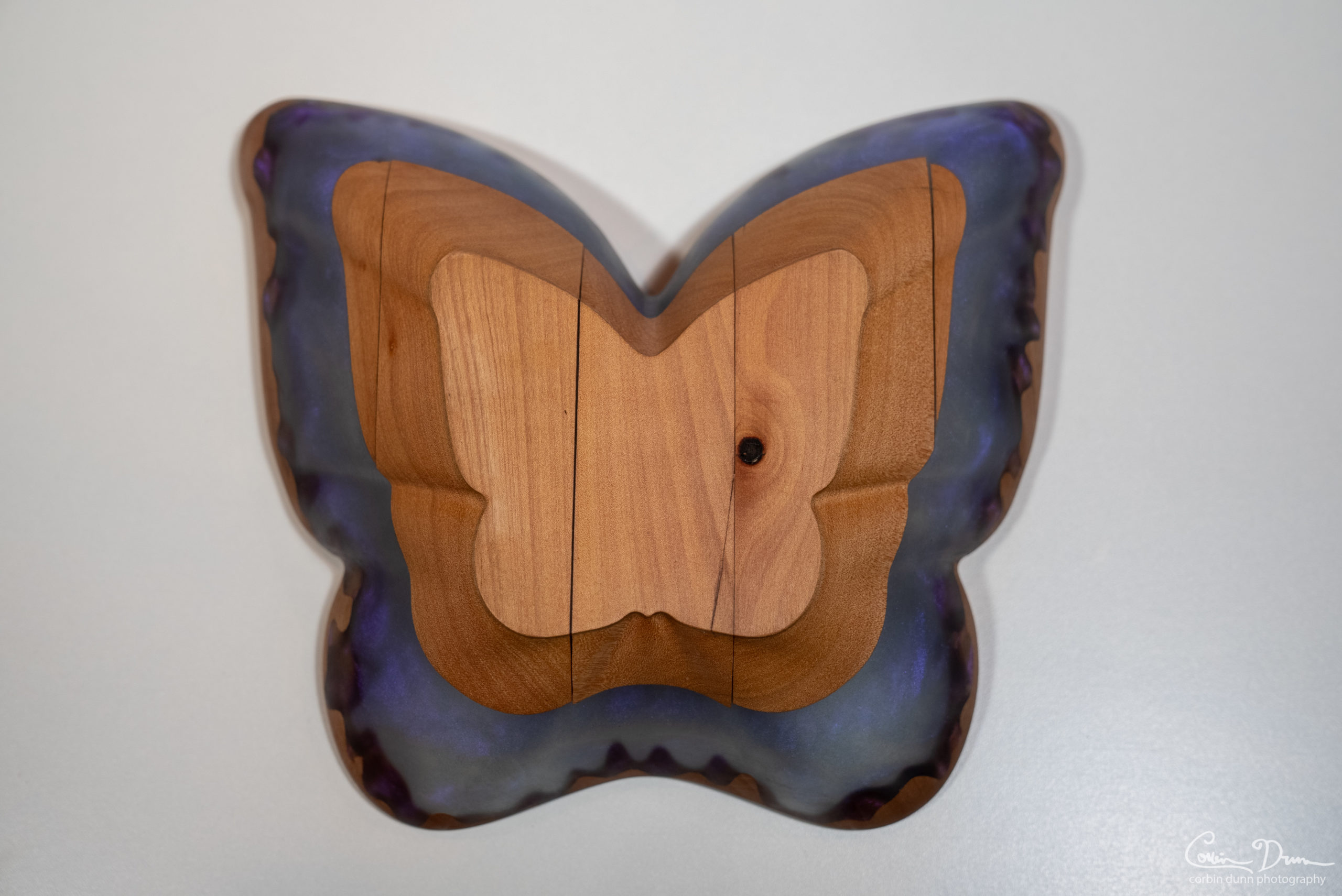 Butterfly Bowl - Translucent Purple with Madrone Bottom & Drips - Image 10