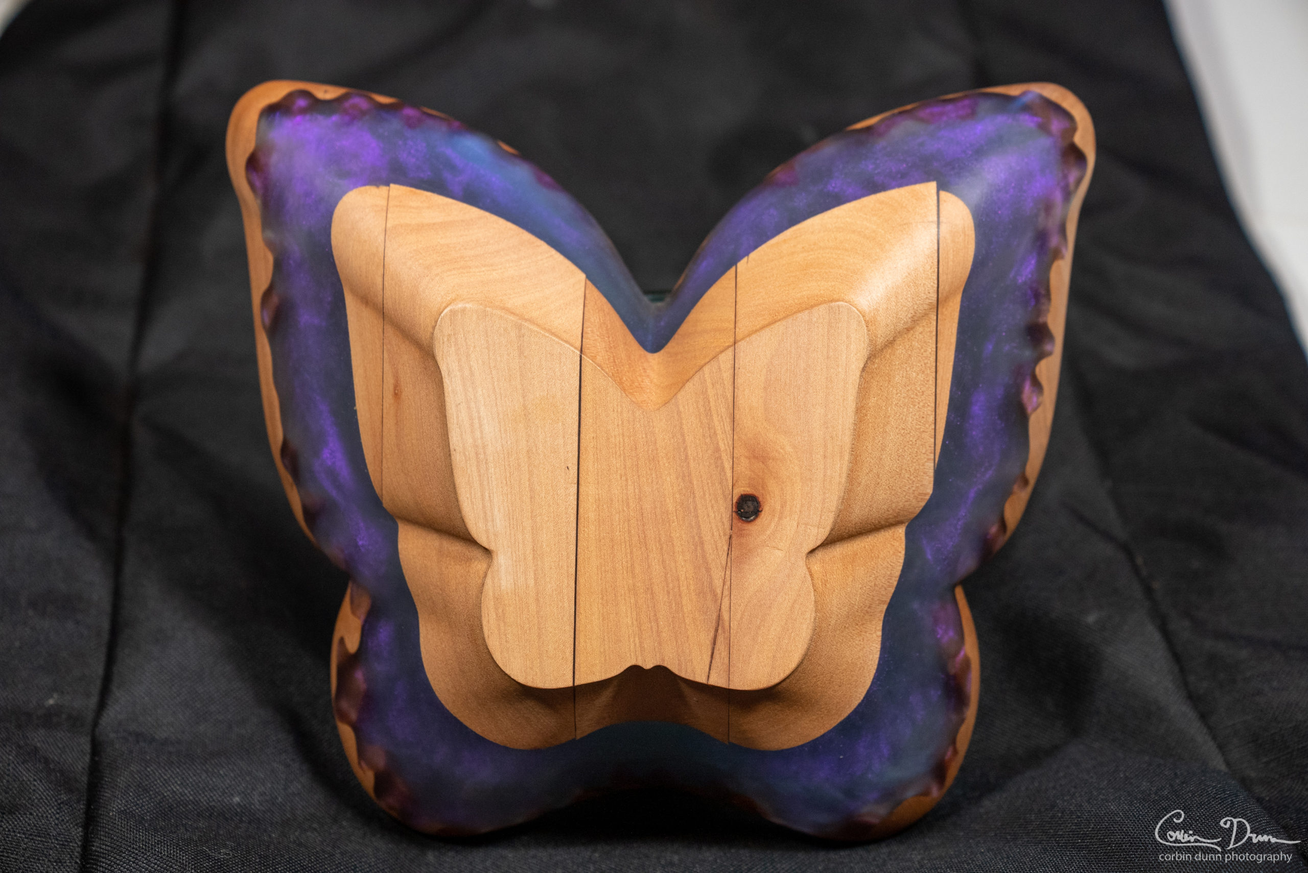 Butterfly Bowl - Translucent Purple with Madrone Bottom & Drips - Image 11