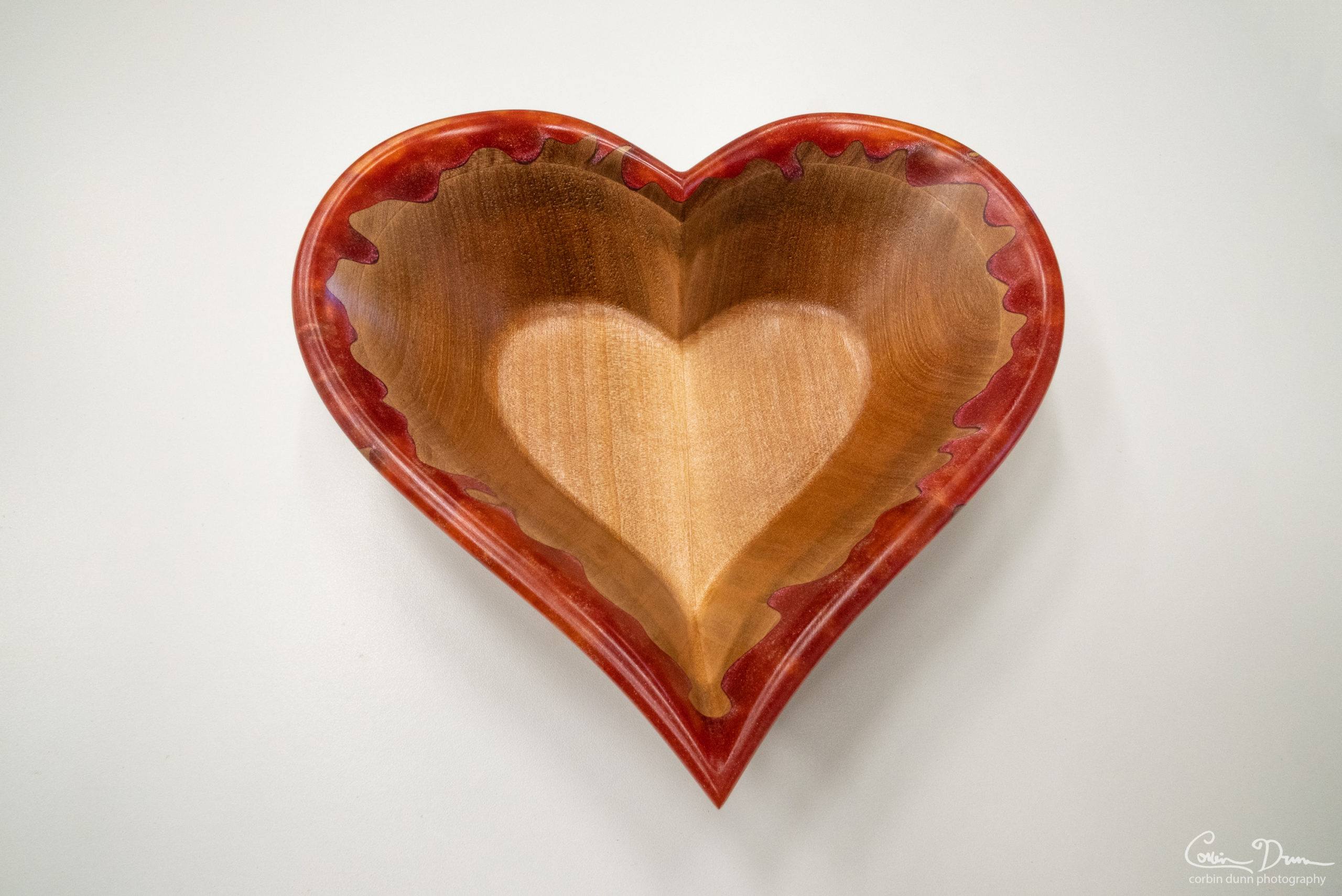 Heart Bowl - Madrone with Lava Shimmer - Image 2
