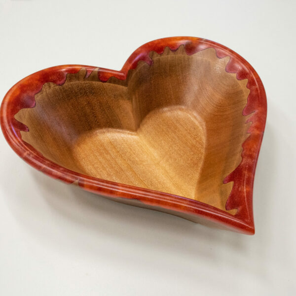 Heart Bowl - Madrone with Lava Shimmer