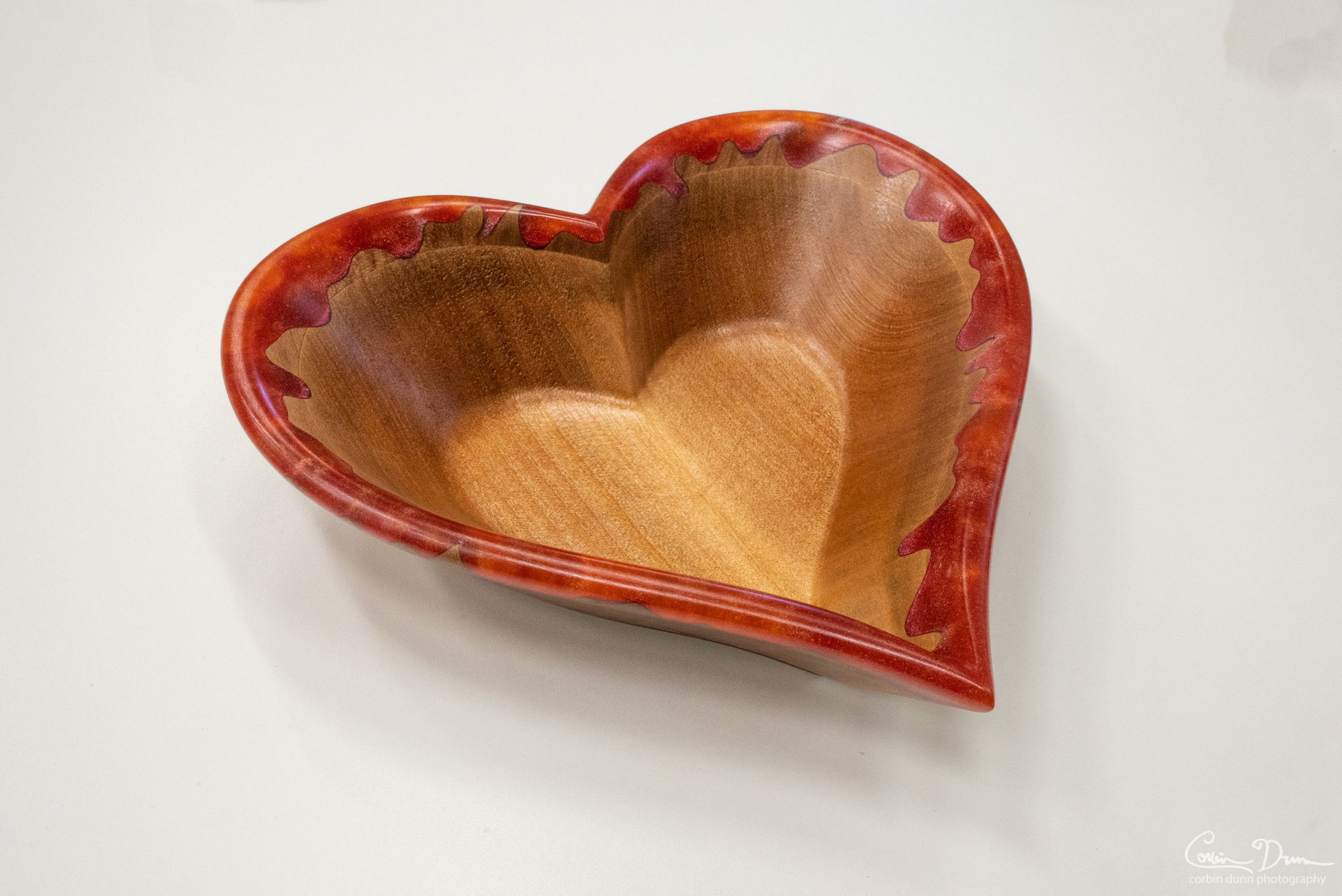 Heart Bowl - Madrone with Lava Shimmer