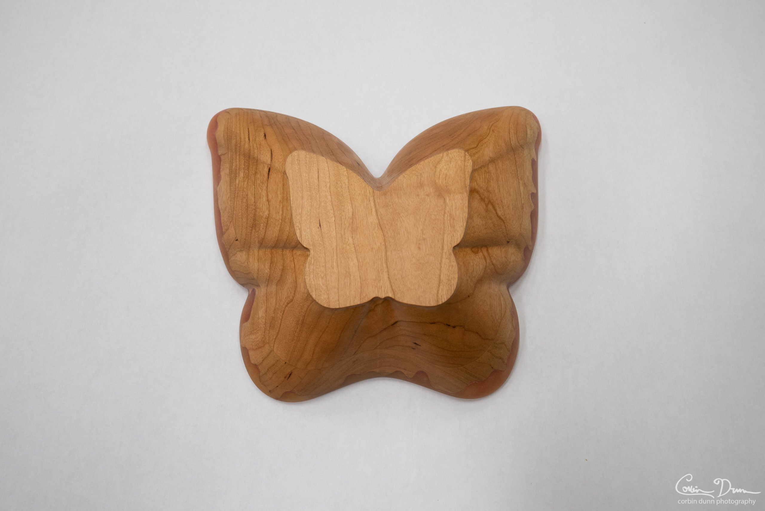 Butterfly Bowl - Cherry with Lava Shimmer Epoxy - Image 7