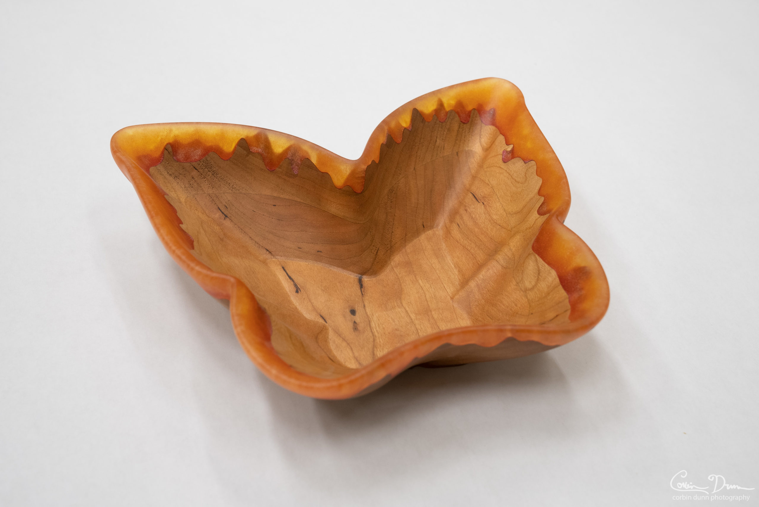 Butterfly Bowl - Cherry with Lava Shimmer Epoxy - Image 2