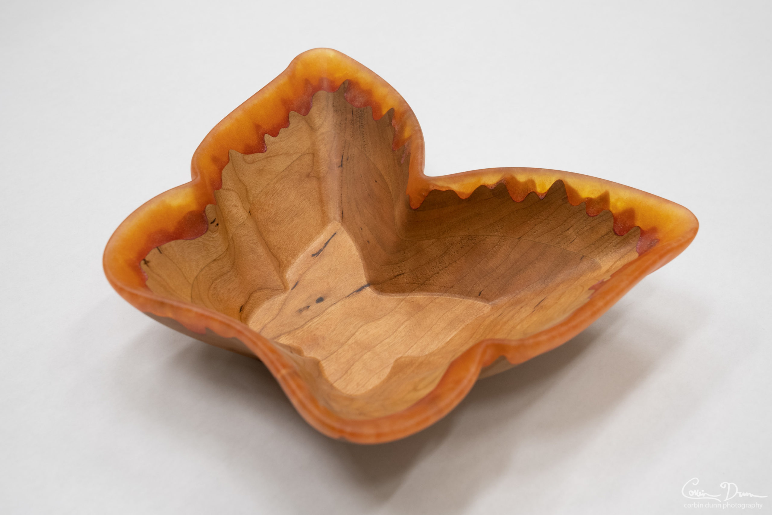 Butterfly Bowl - Cherry with Lava Shimmer Epoxy - Image 5