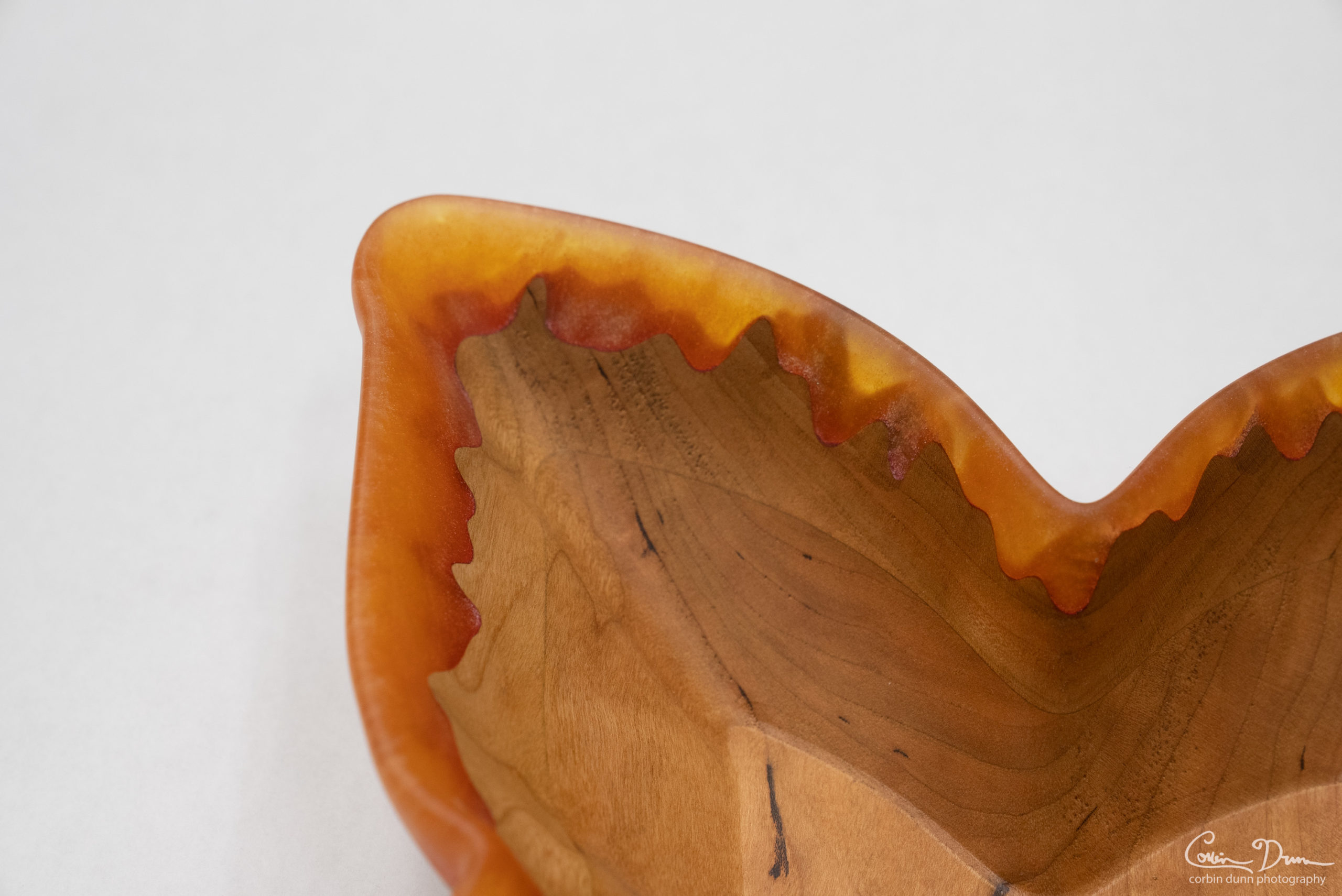 Butterfly Bowl - Cherry with Lava Shimmer Epoxy - Image 3
