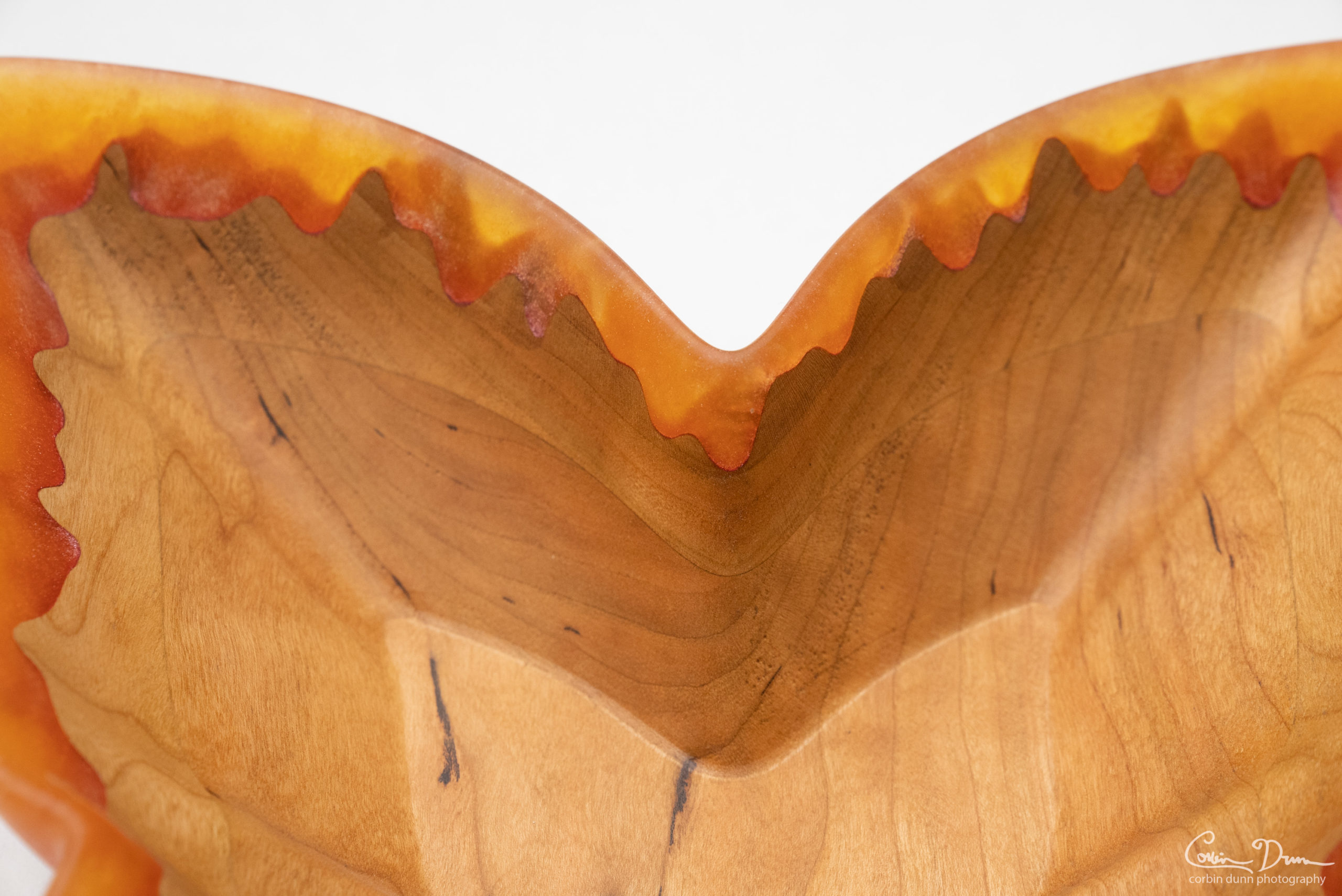 Butterfly Bowl - Cherry with Lava Shimmer Epoxy - Image 4
