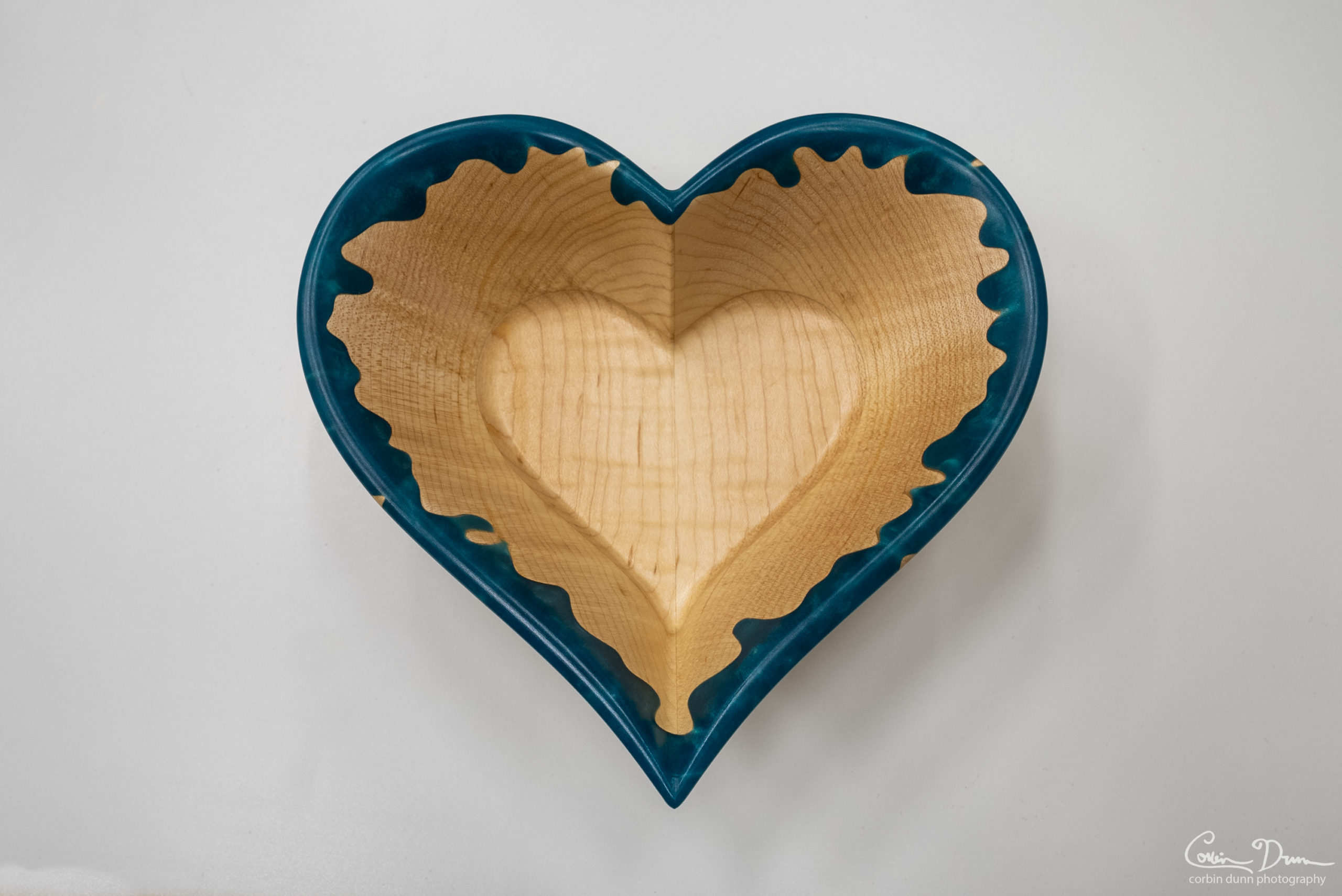 Heart Bowl - Maple with Bora Bora Blue - Image 2