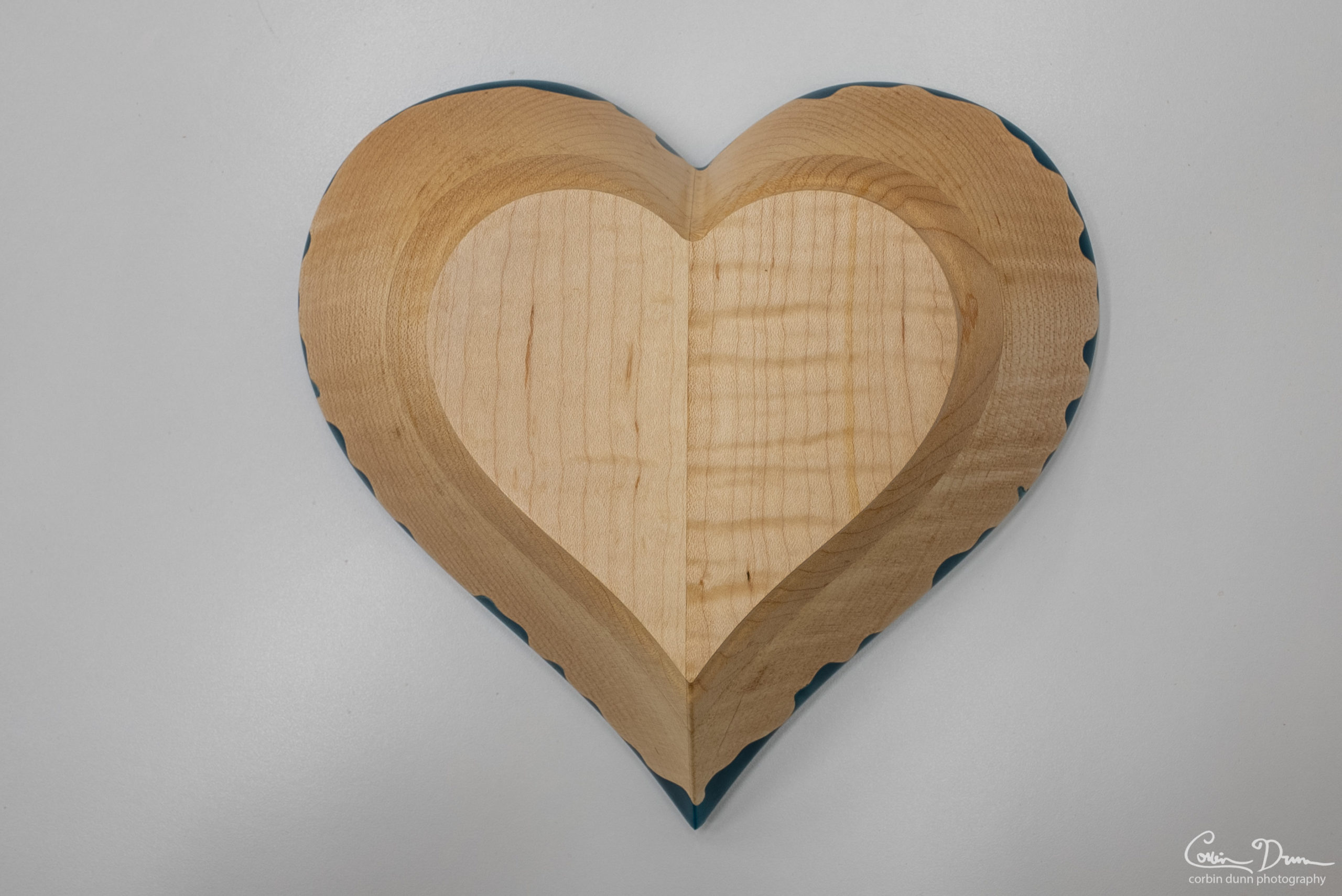 Heart Bowl - Maple with Bora Bora Blue - Image 5