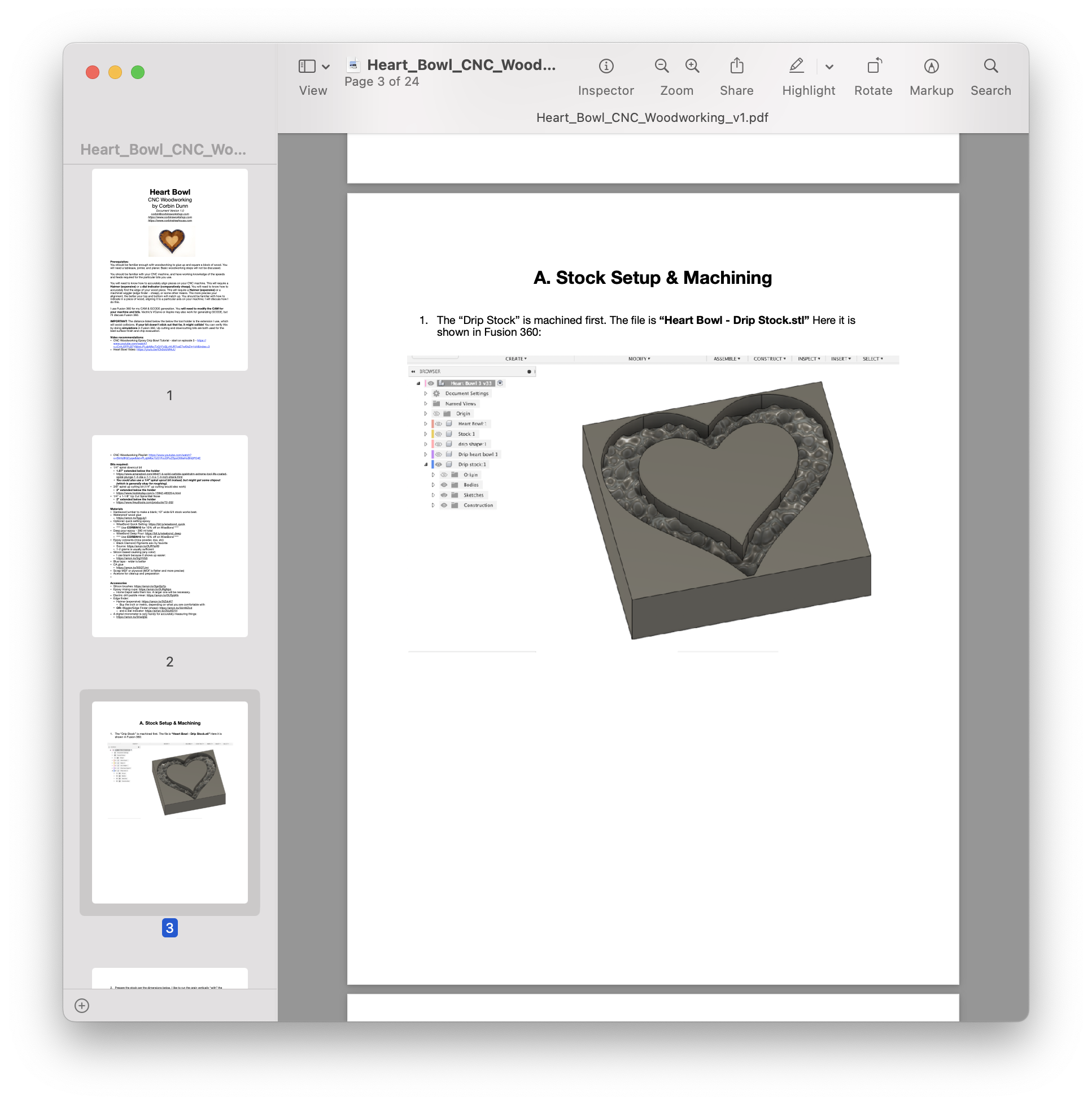 Heart Bowl Plans - Directions, Model, STL & Fusion 360 CNC Files - Image 3