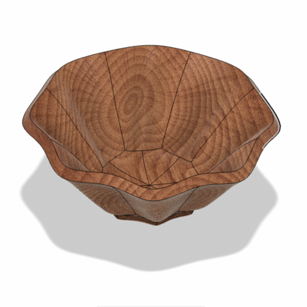 Shell Bowl - Fusion 360 File & 3D Model (STL)