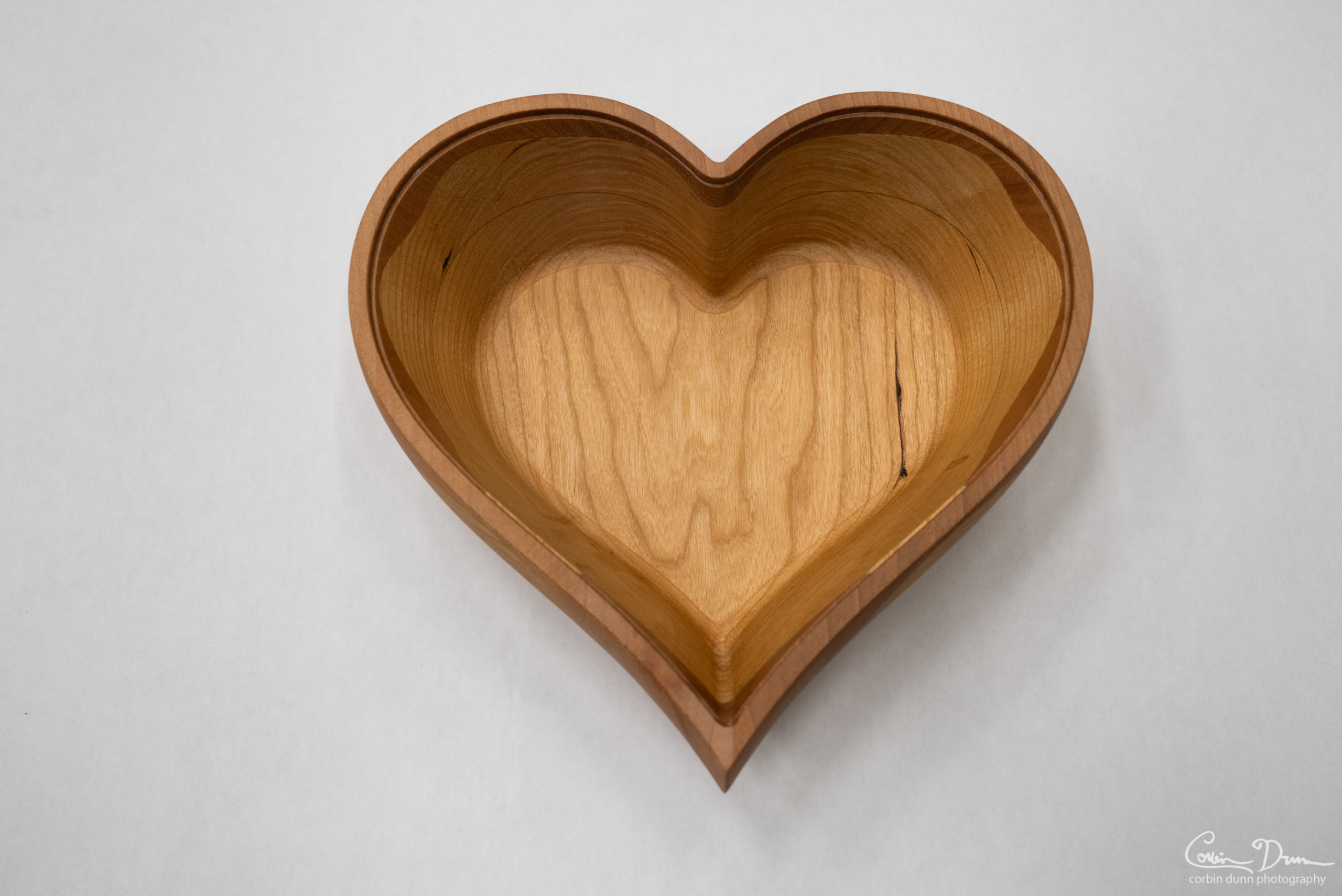 Heart Box - Cherry Wood Box with Madrone Wave - Image 9