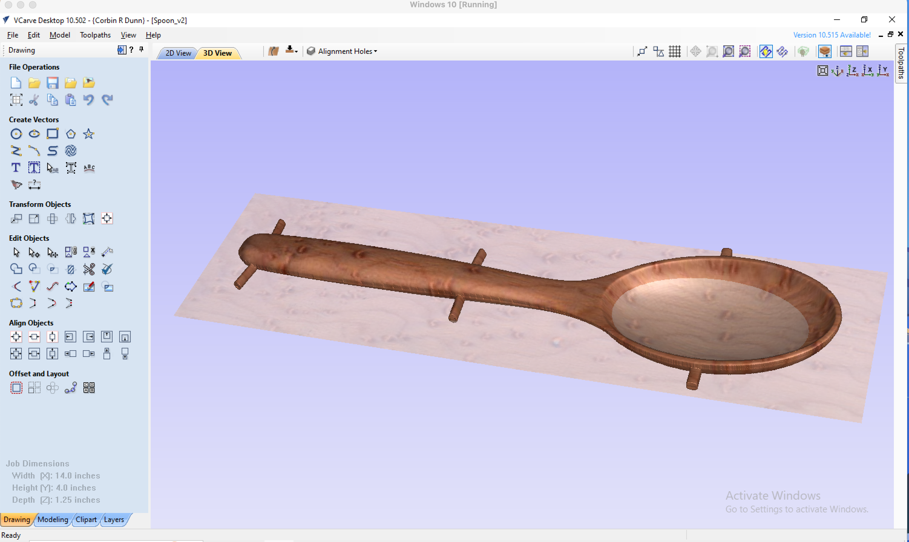 Spoon with Wood Inlay - CNC Plans - Vectric VCarve, Autodesk Fusion, PDF directions, and STL Model - Image 6