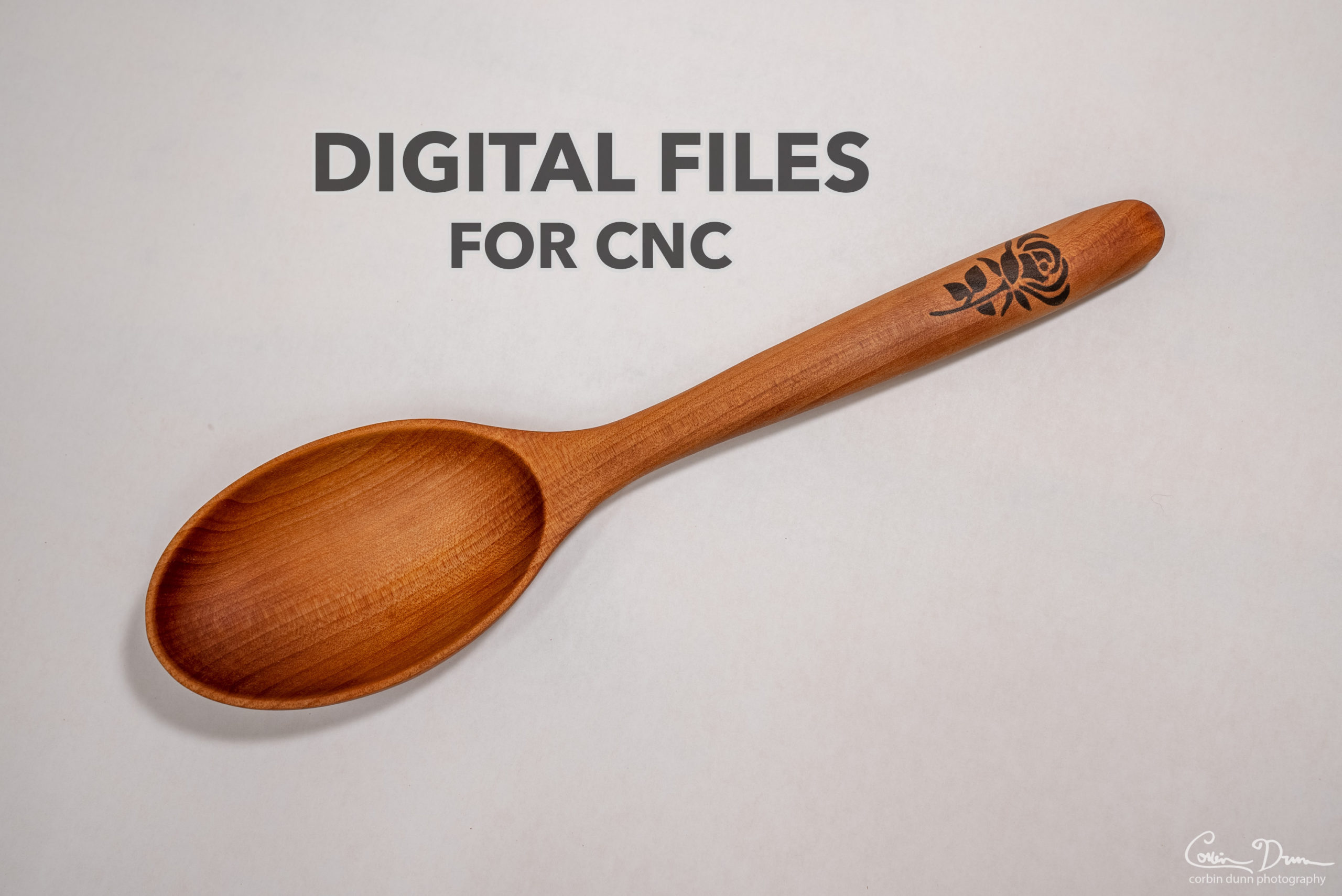 Spoon with Wood Inlay - CNC Plans - Vectric VCarve, Autodesk Fusion, PDF directions, and STL Model