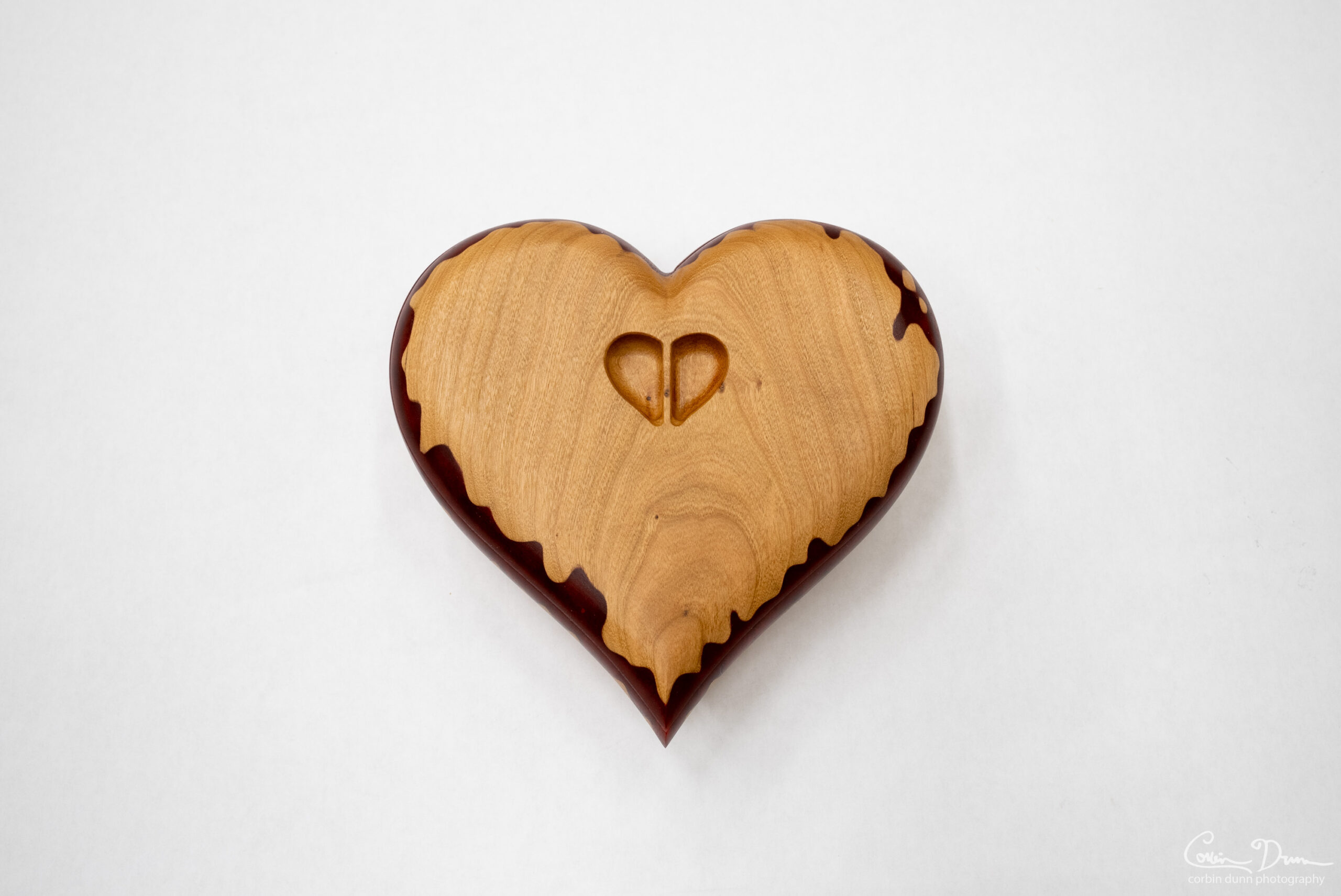 Heart Box - Cherry Wood Box with Dark Red Epoxy - Image 9