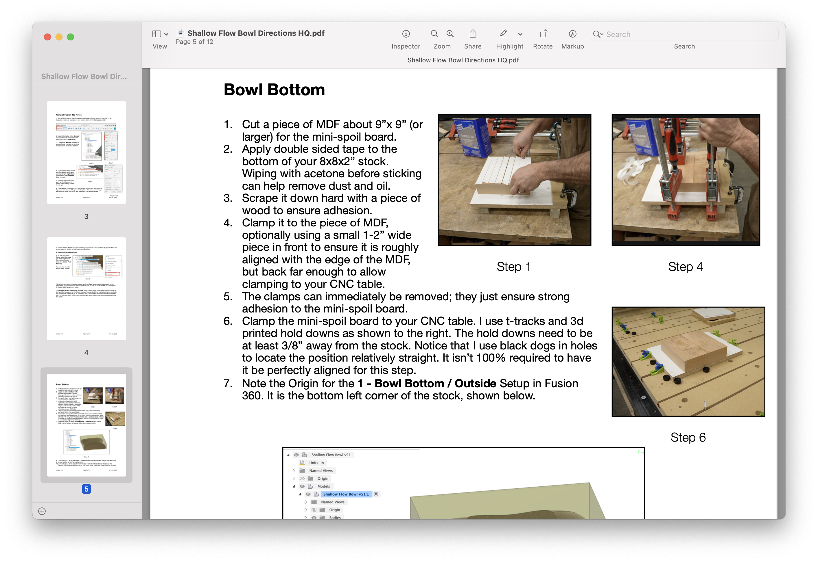 Shallow Flow Bowl CNC Files and Directions / Plans (Step by Step) - Fusion 360 File - Image 9