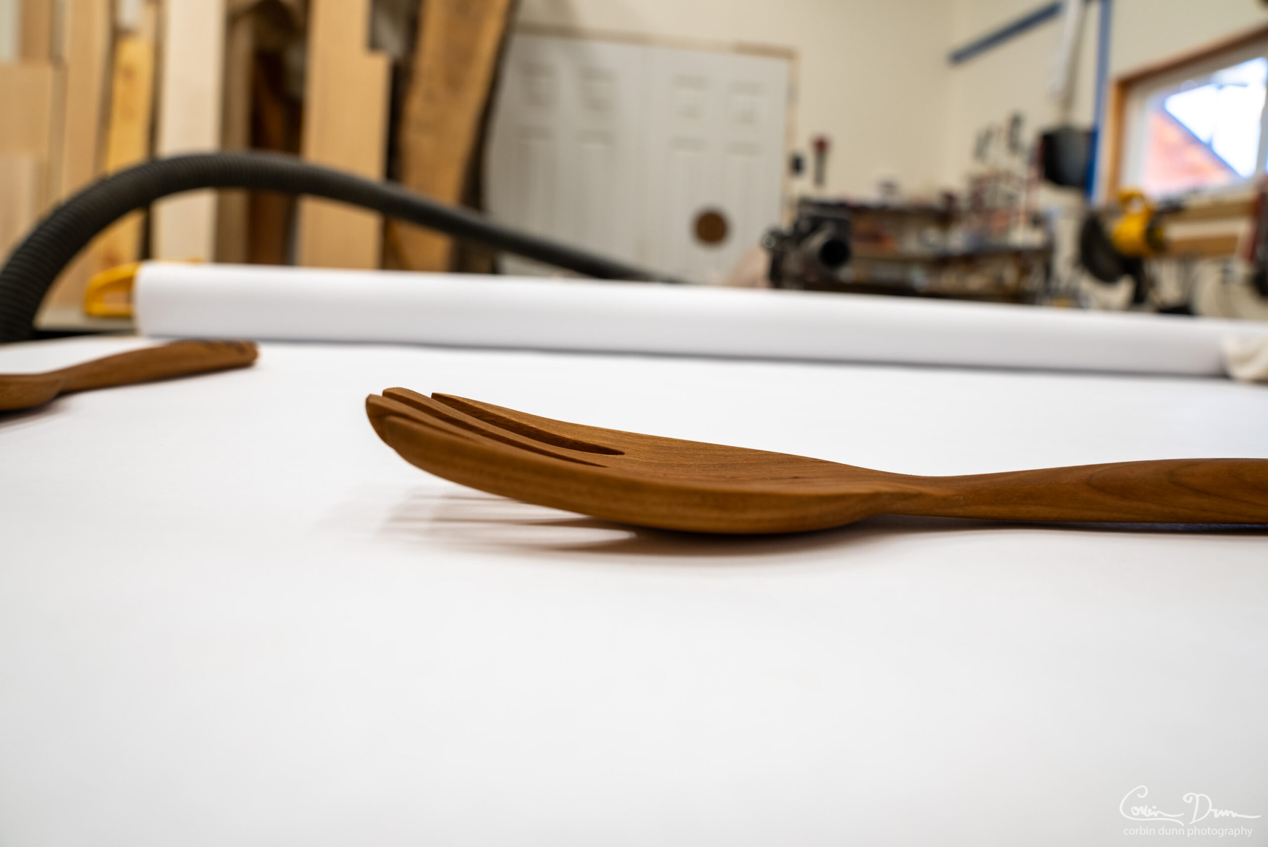 Digital File: Salad Set - Fork and Spoon - CNC Plans - Vectric VCarve file, PDF Directions, and STL Model - Wood Hibiscus or Rose Inlay - Image 7