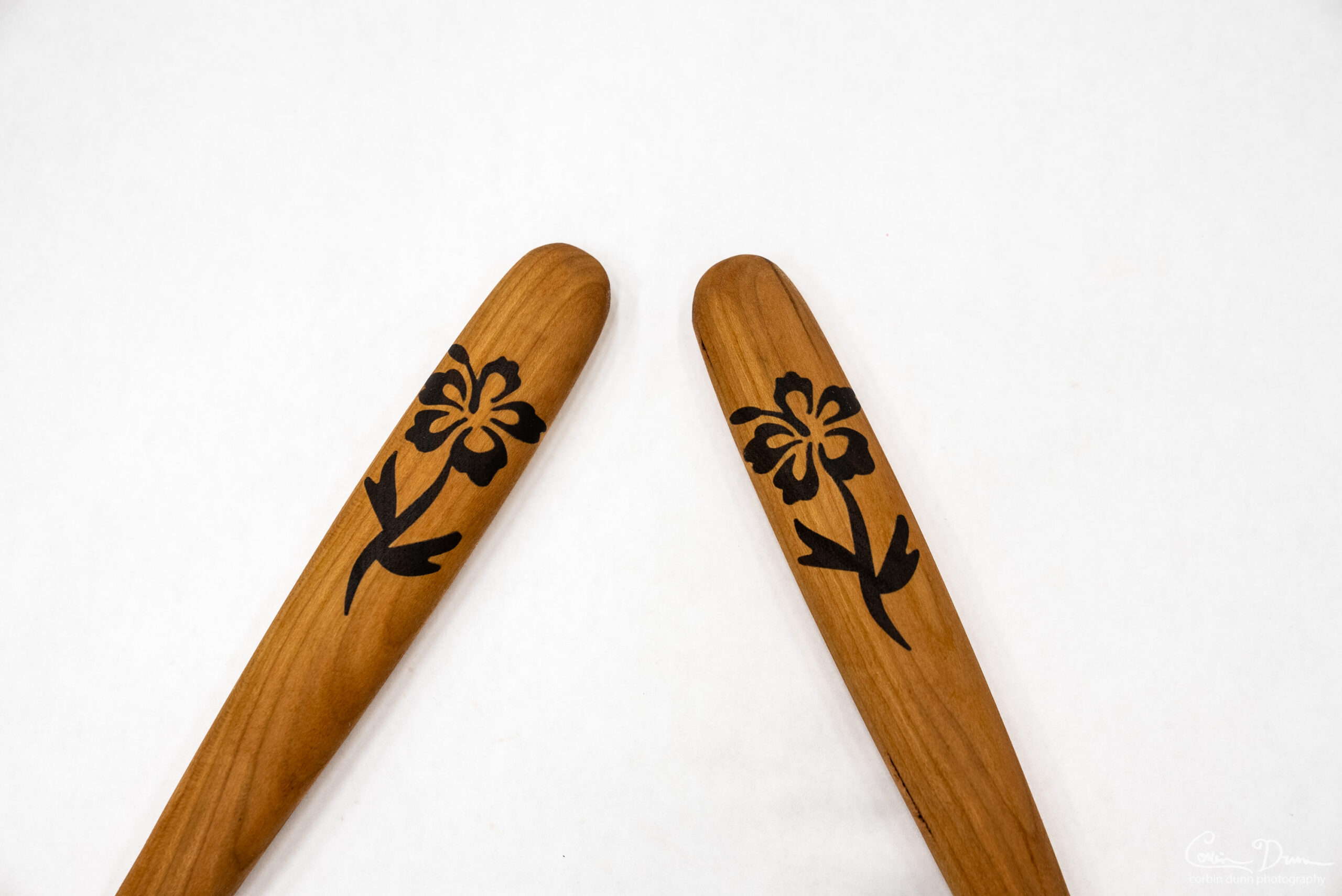 Digital File: Salad Set - Fork and Spoon - CNC Plans - Vectric VCarve file, PDF Directions, and STL Model - Wood Hibiscus or Rose Inlay - Image 6