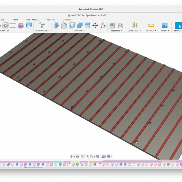 Digital File: CNC Spoilboard CAD File for Fusion 360
