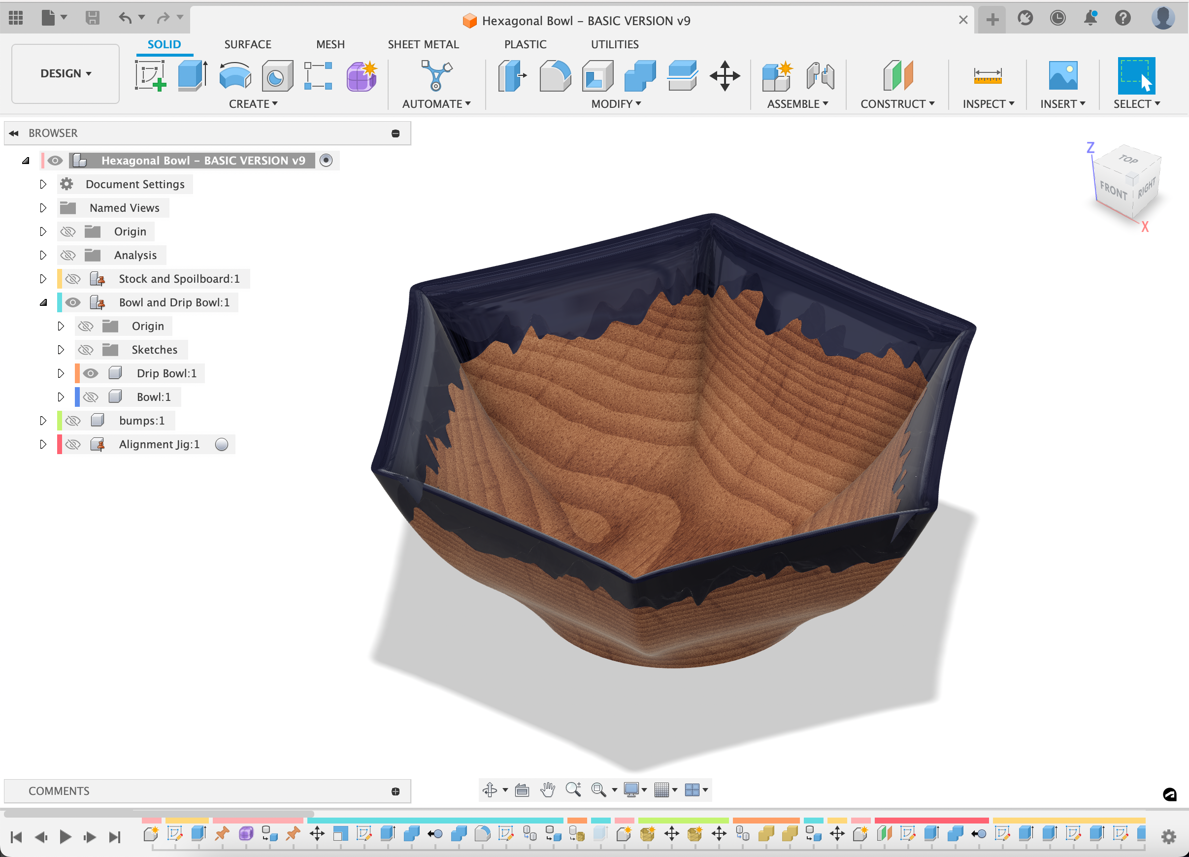 Digital File: Hexagonal Salad Bowl with Epoxy Drips - STL, CAD File, and Directions - Image 2