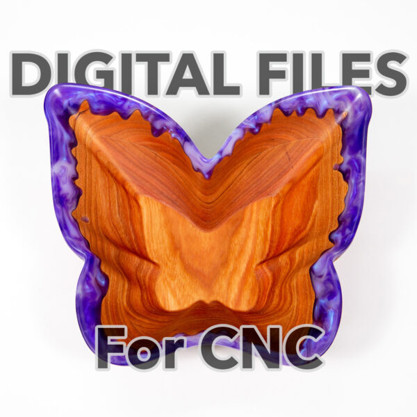 Digital Files: Butterfly Bowl with Epoxy Drips - STL and CAD Files