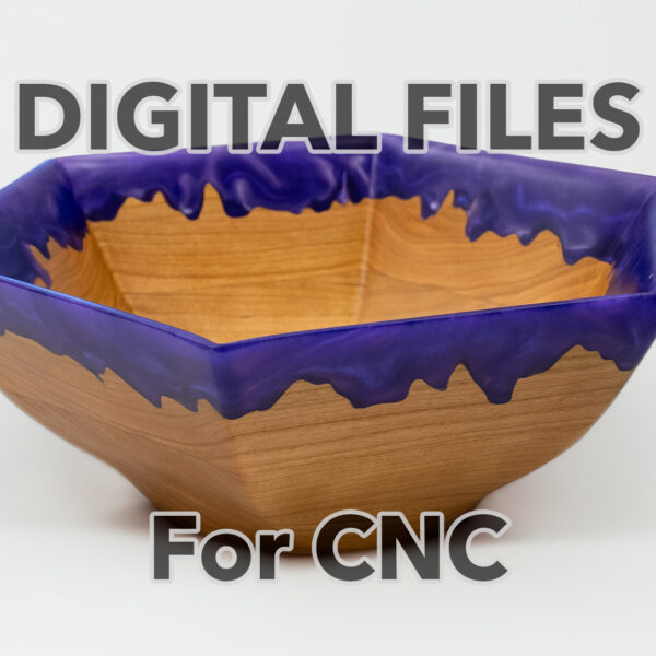 Digital File: Hexagonal Salad Bowl with Epoxy Drips - STL, CAD File, and Directions