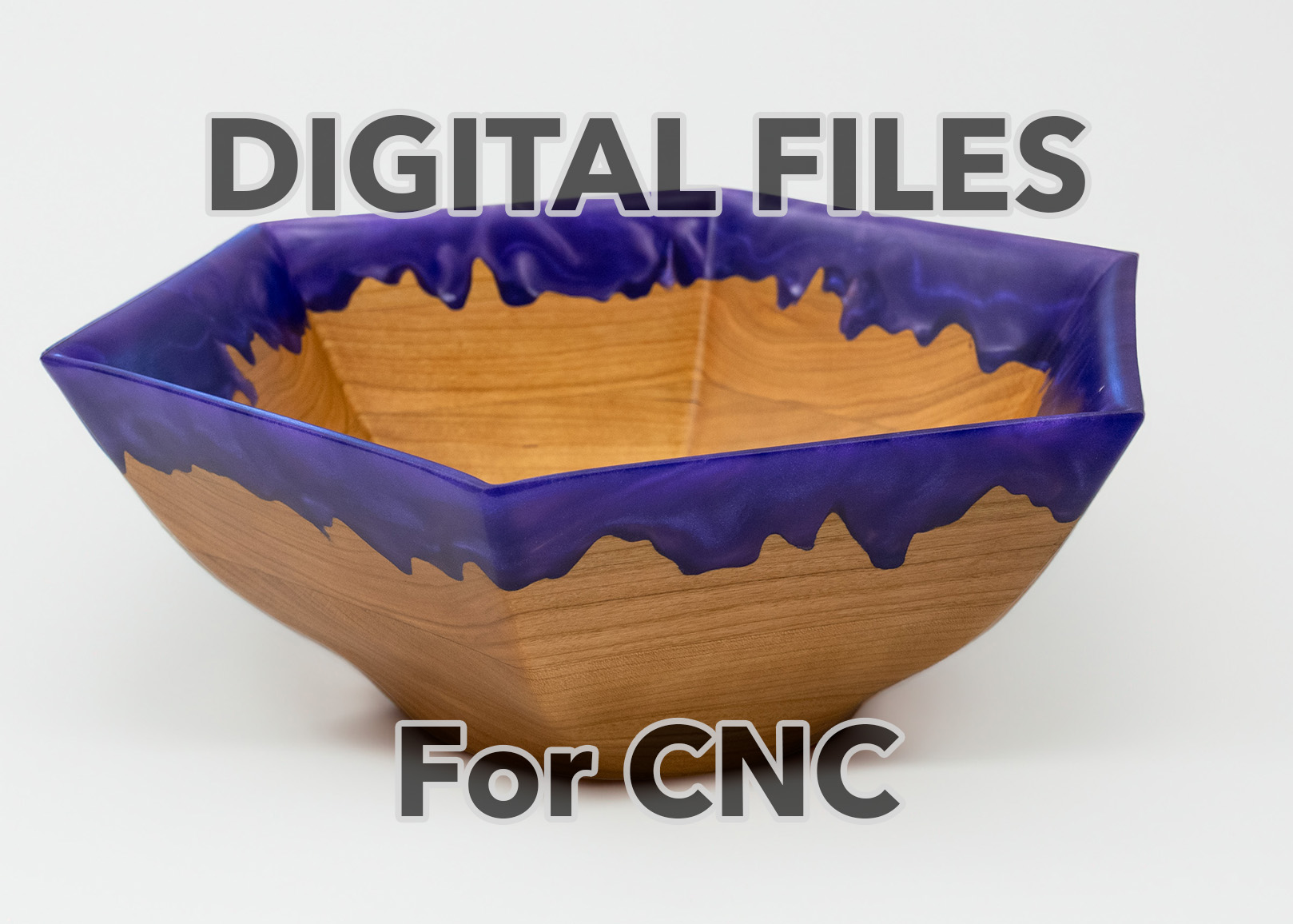 Digital File: Hexagonal Salad Bowl with Epoxy Drips - STL, CAD File, and Directions
