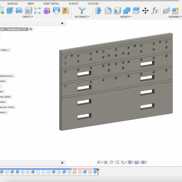 Digital File: CNC Vertical Work Table / Spoilboard CAD File