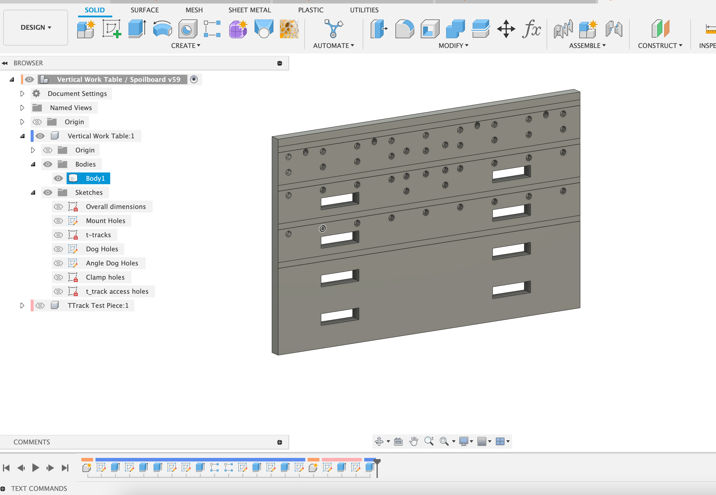 Digital File: CNC Vertical Work Table / Spoilboard CAD File