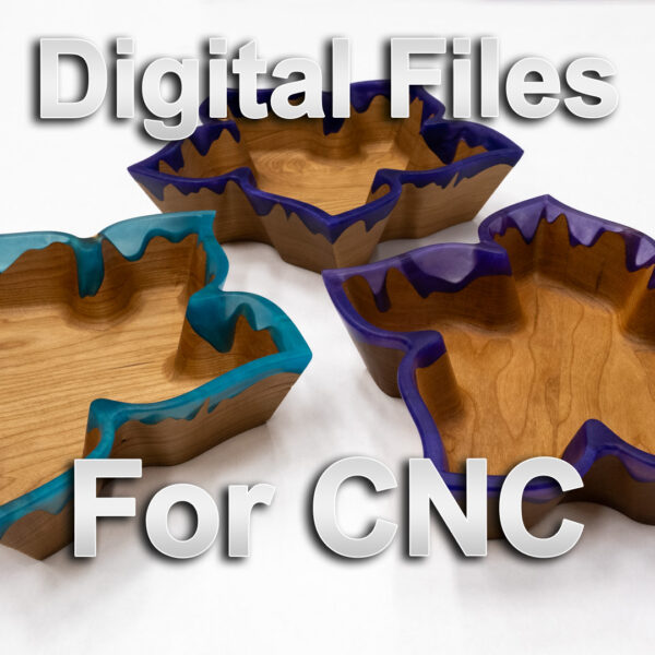 Digital File: Five Petal Flower Bowl - Vectric VCarve / Autodesk Fusion / STL Models
