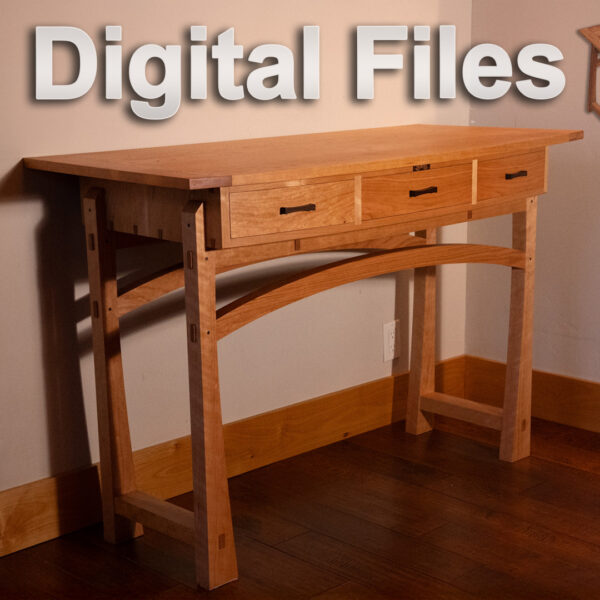 Digital File: Curved Entry Way Table - CAD / Rough Plans