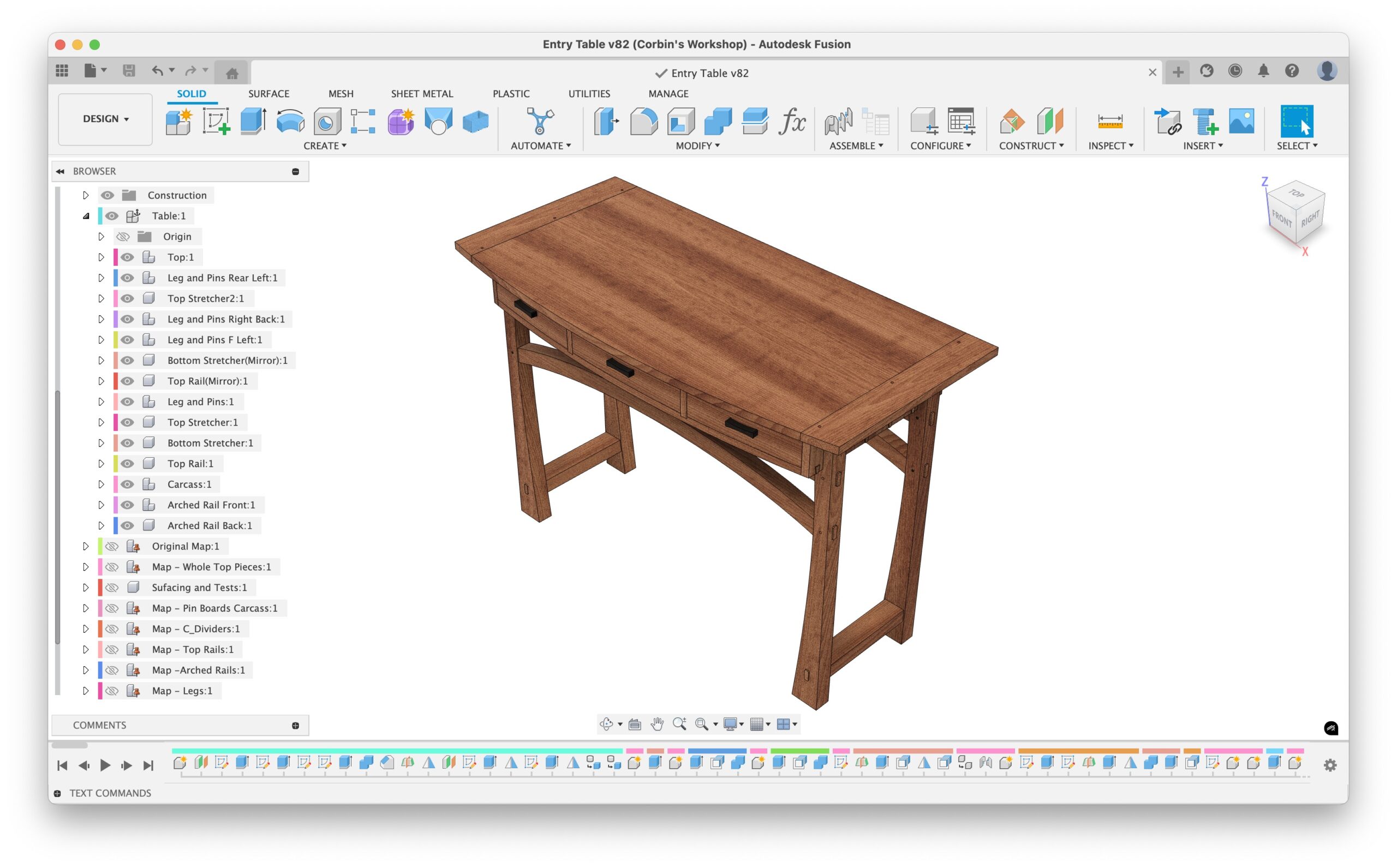 Digital File: Curved Entry Way Table - CAD / Rough Plans - Image 7
