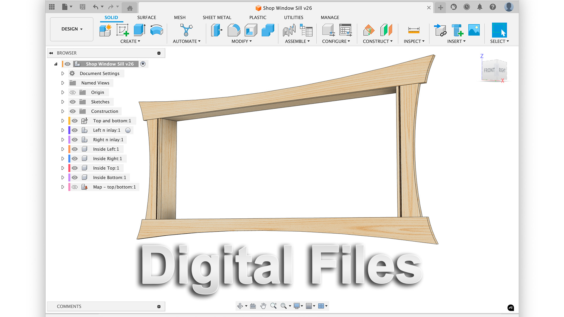 Digital File: Shop Window Sills - CAD File / CAM / Toolpaths