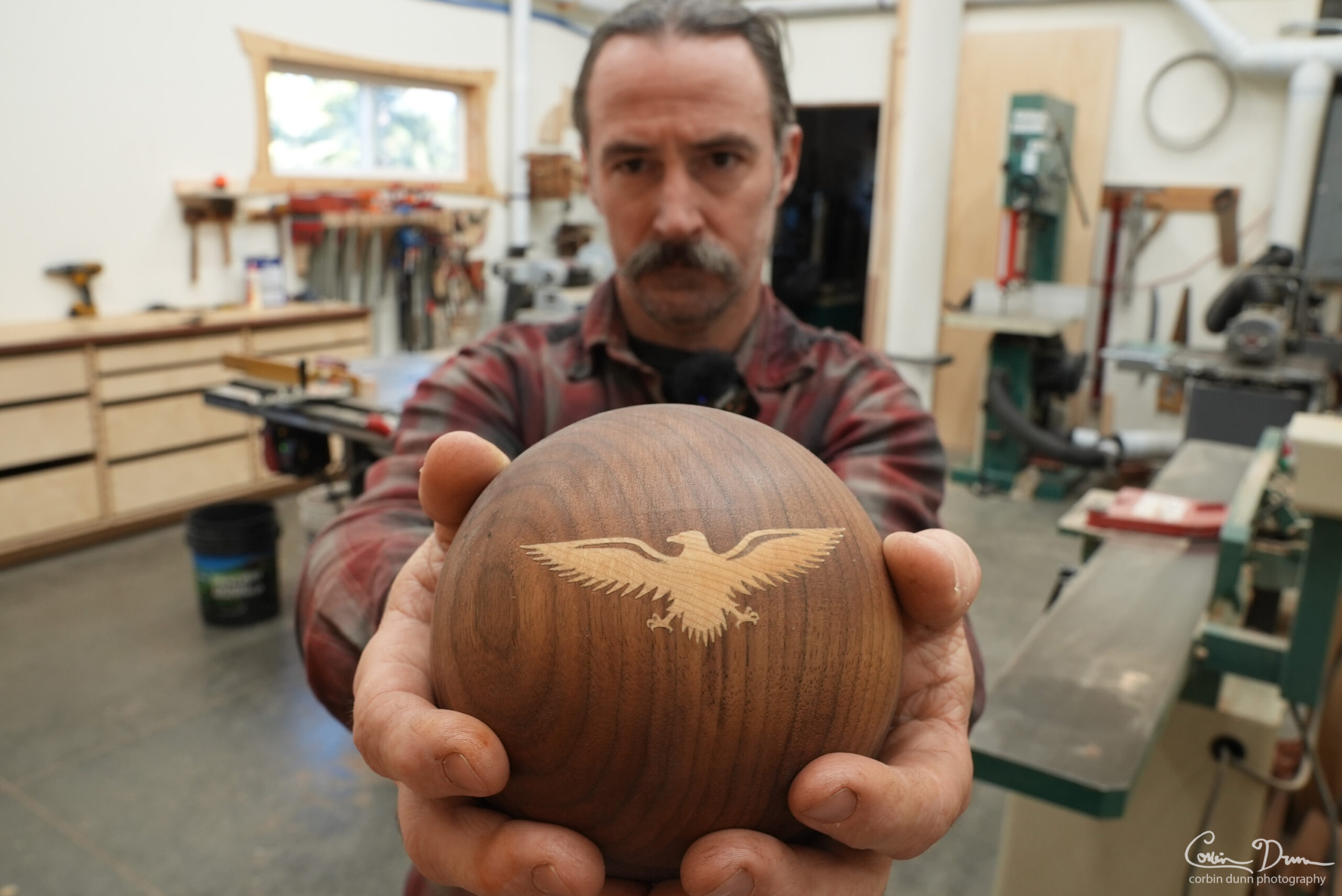 Digital File: Curved VCarve Inlay - Eight Ball / Eagle on Sphere - Image 2