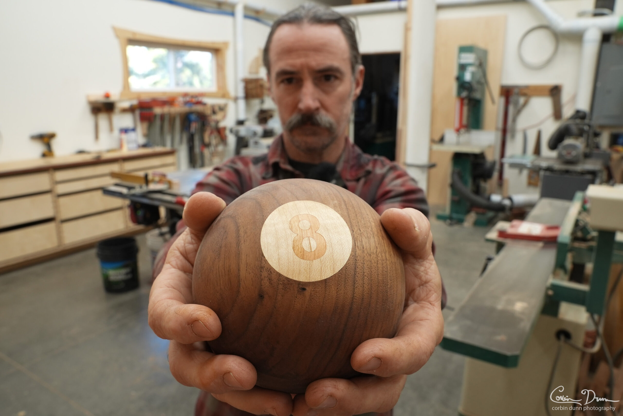 Digital File: Curved VCarve Inlay - Eight Ball / Eagle on Sphere - Image 3