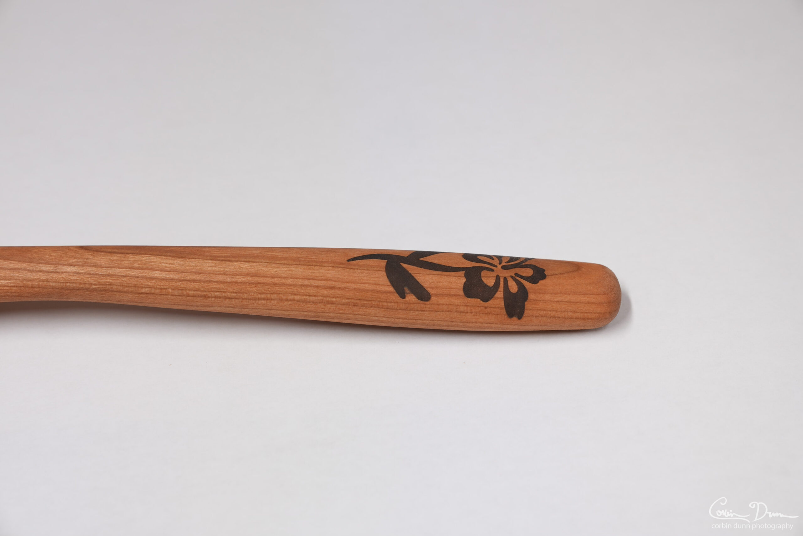 Spatula with Hibiscus Inlay - Cherry and Walnut - Image 7