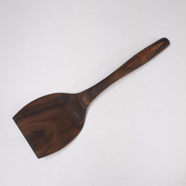 Spatula with Tree Inlay - Walnut with Cherry Inlay