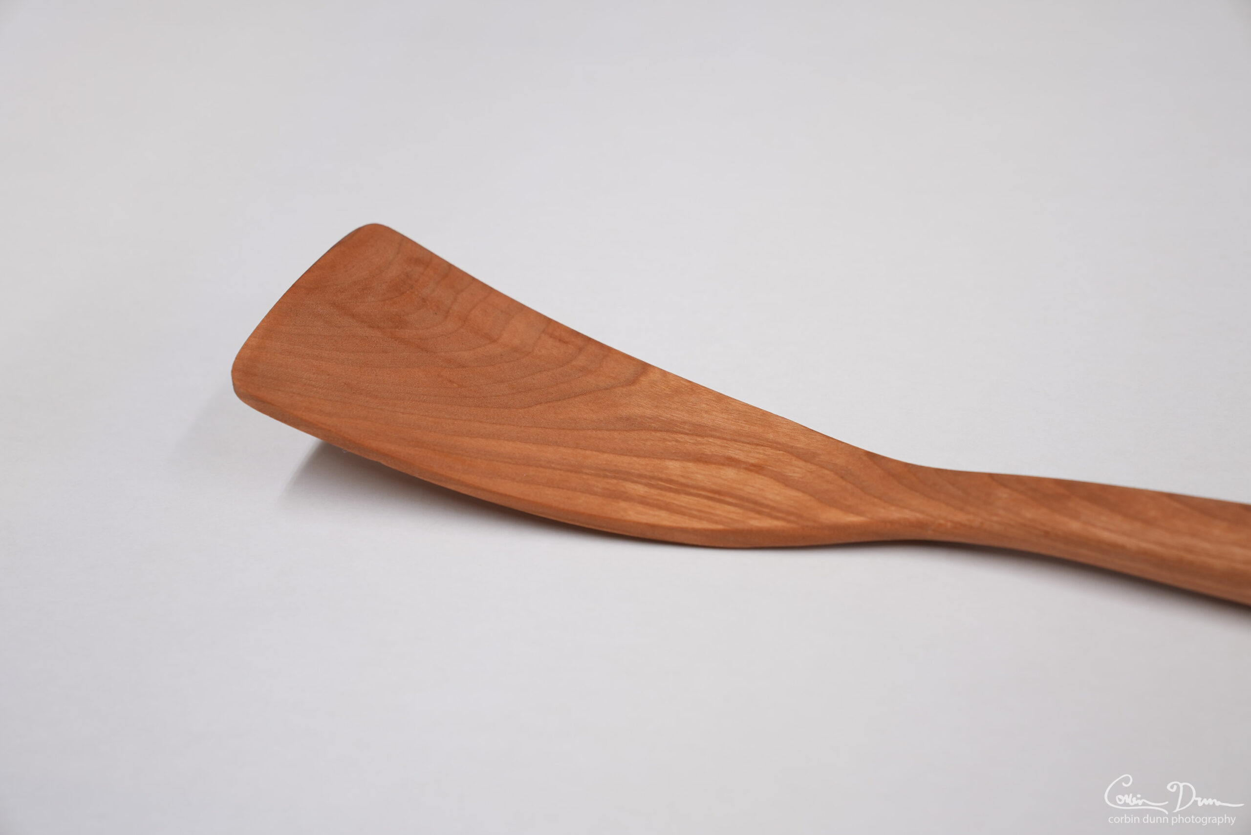 Wok Spatula with Hibiscus Inlay - Cherry and Walnut - Image 2