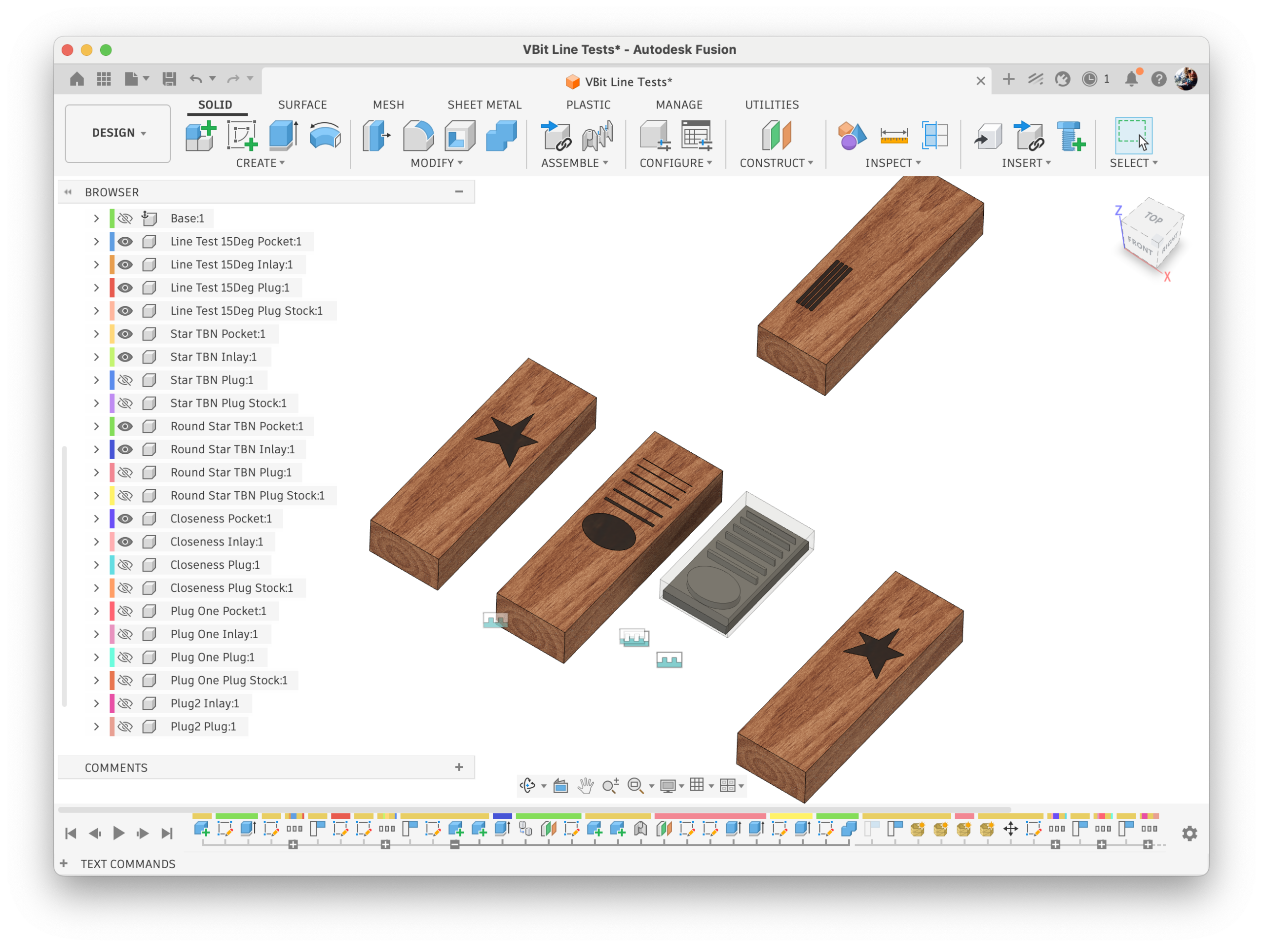 VCarve Inlay Line Test File - Autodesk Fusion CAD / CAM - Image 2